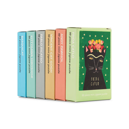 Art Cats Set - 6 x 99 Piece Mini Jigsaw Puzzles