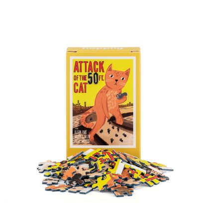 Attack of the 50ft Cat - 99 Piece Mini Jigsaw Puzzle