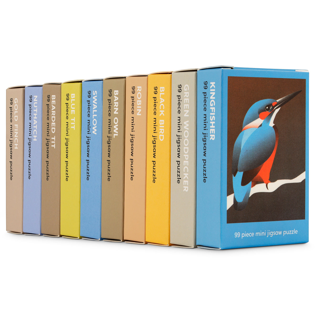 British Birds Full Set - 10 x 99 Piece Mini Jigsaw Puzzles