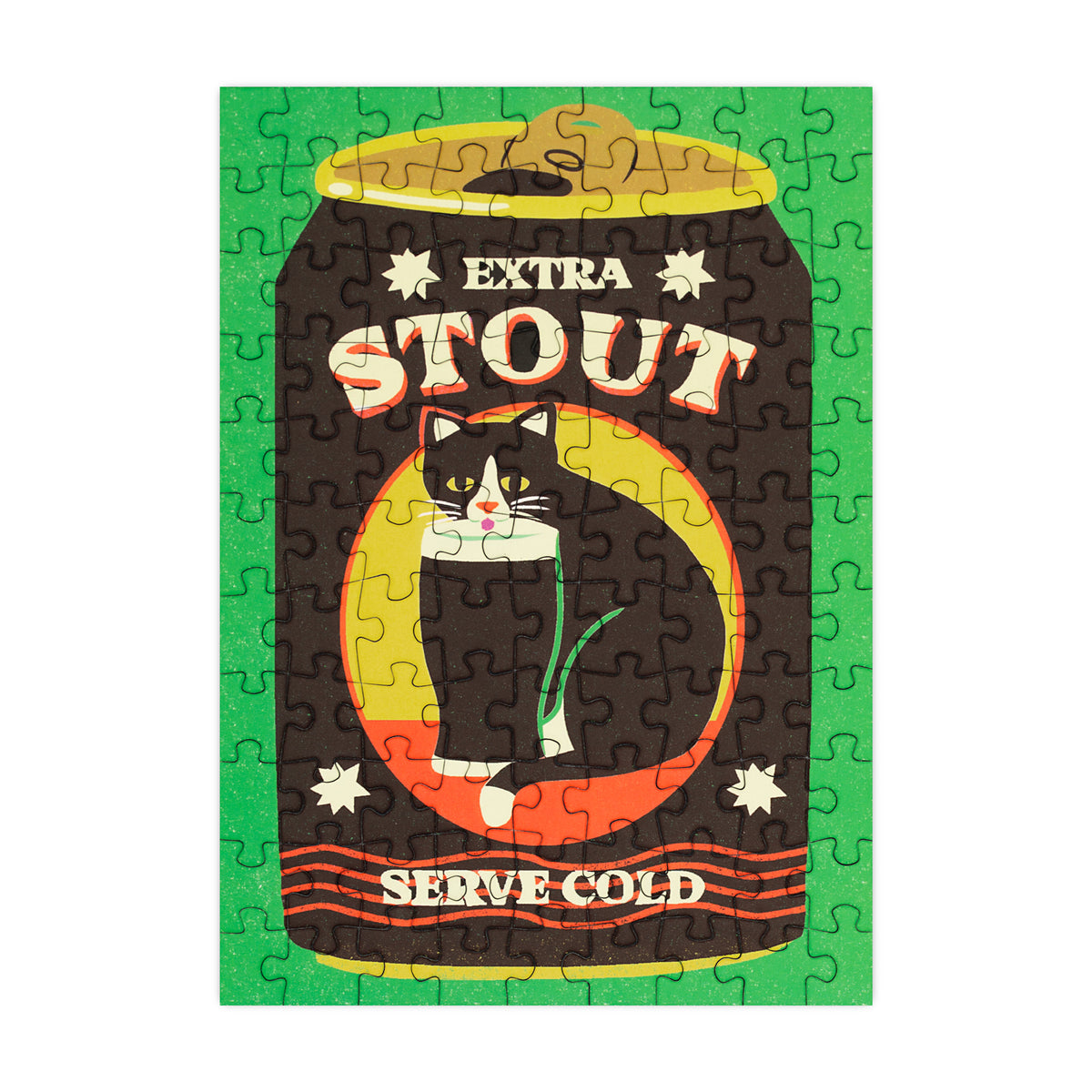 Extra Stout Cat  - 99 Piece Mini Jigsaw Puzzle