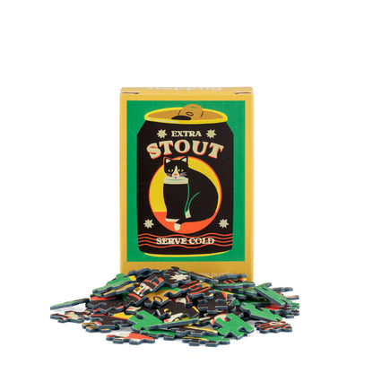 Extra Stout Cat  - 99 Piece Mini Jigsaw Puzzle