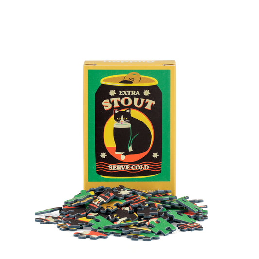 Extra Stout Cat  - 99 Piece Mini Jigsaw Puzzle