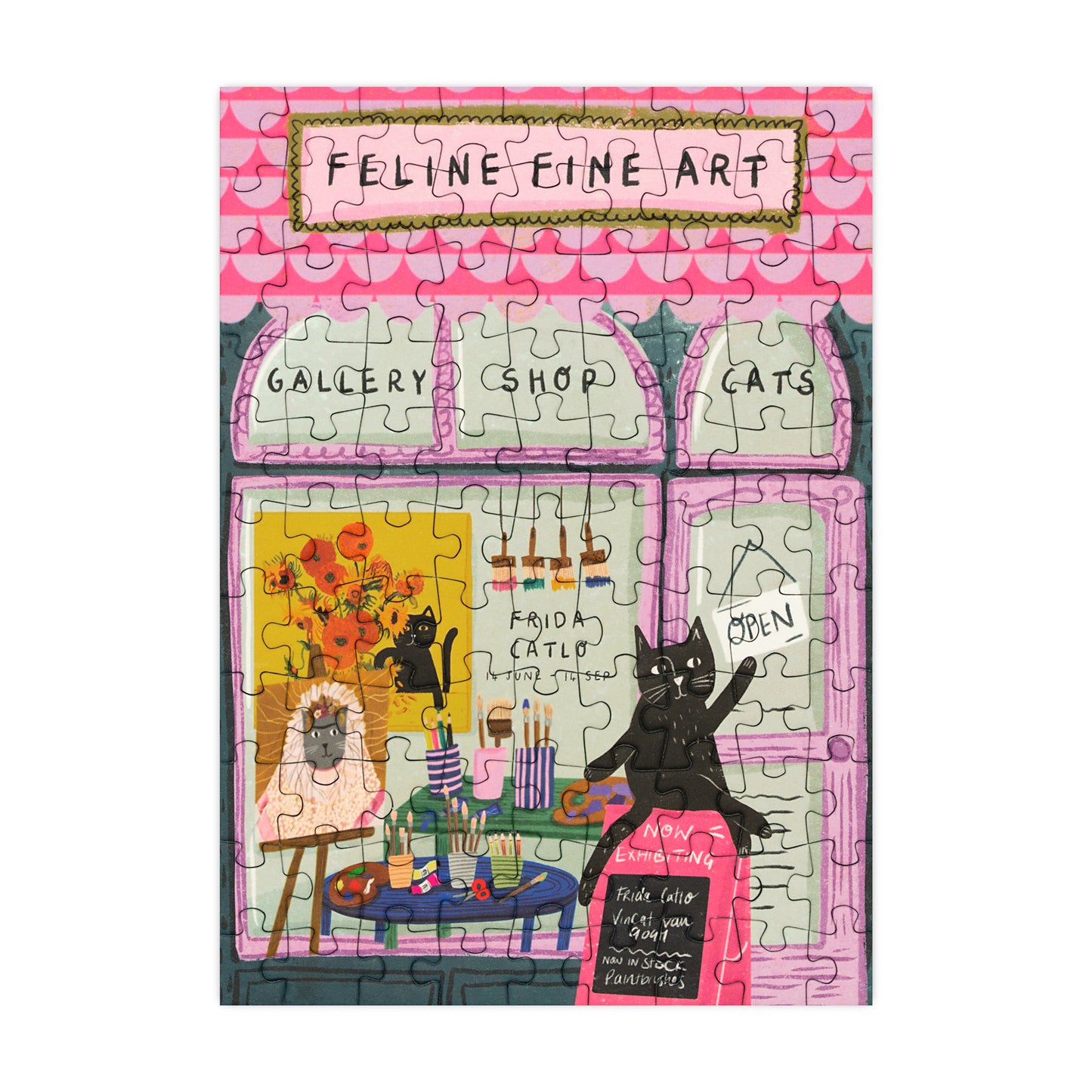 Feline Fine Art  - 99 Piece Mini Jigsaw Puzzle