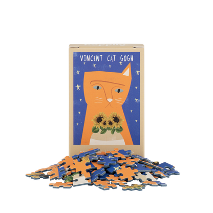 Vincent Cat Gogh - 99 Piece Mini Jigsaw Puzzle